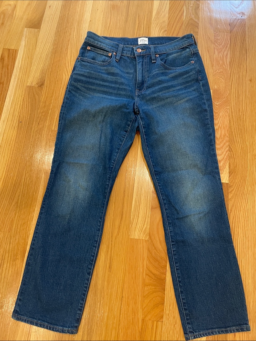 J. Crew Dark Blue Straight-Leg Women's Jeans